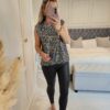 Silver sequin top