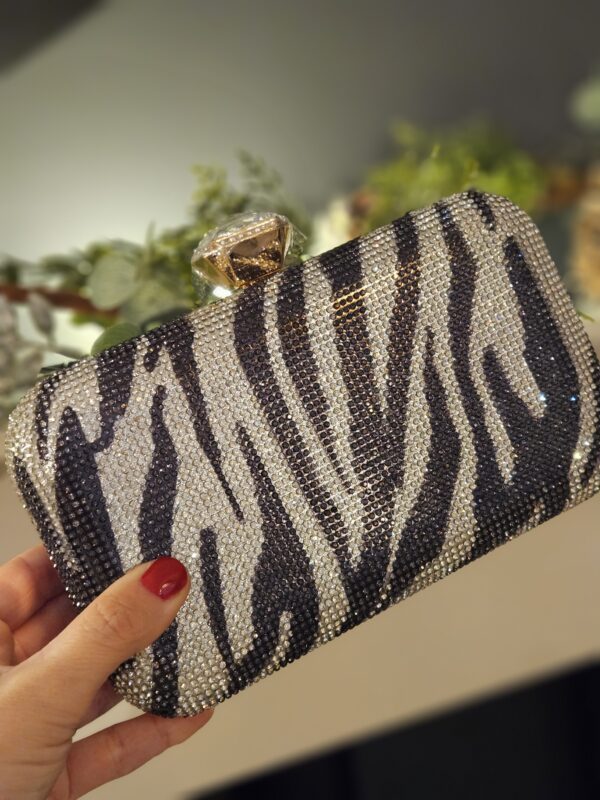 Zebra clutch bag