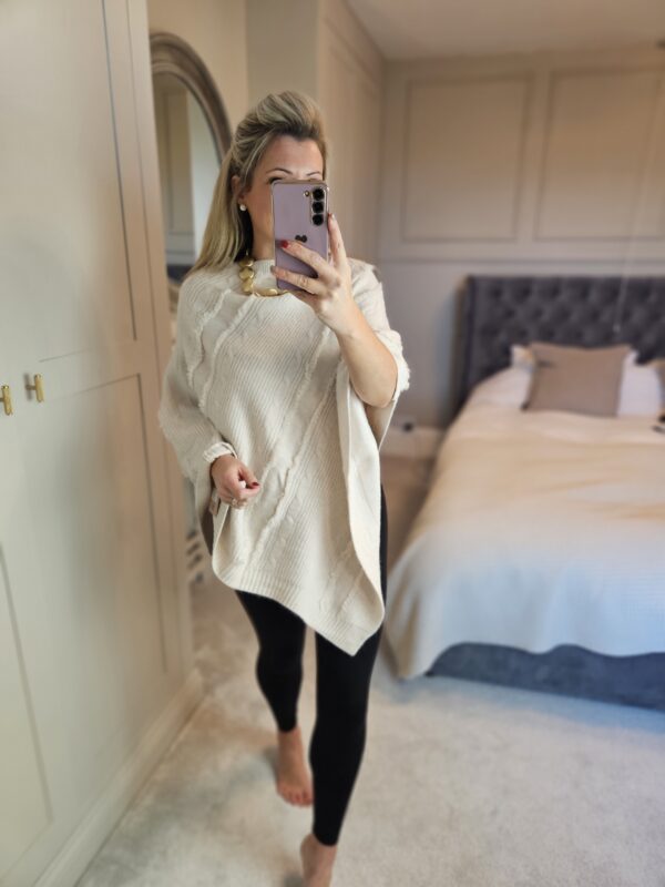 Cream poncho