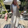 waterfall linen jacket taupe