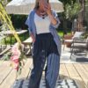 Linen trousers navy