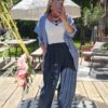 Linen trousers navy
