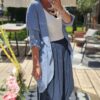 Linen trousers navy