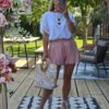 pink shorts