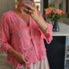 pink lace top