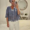 Light blue lace top