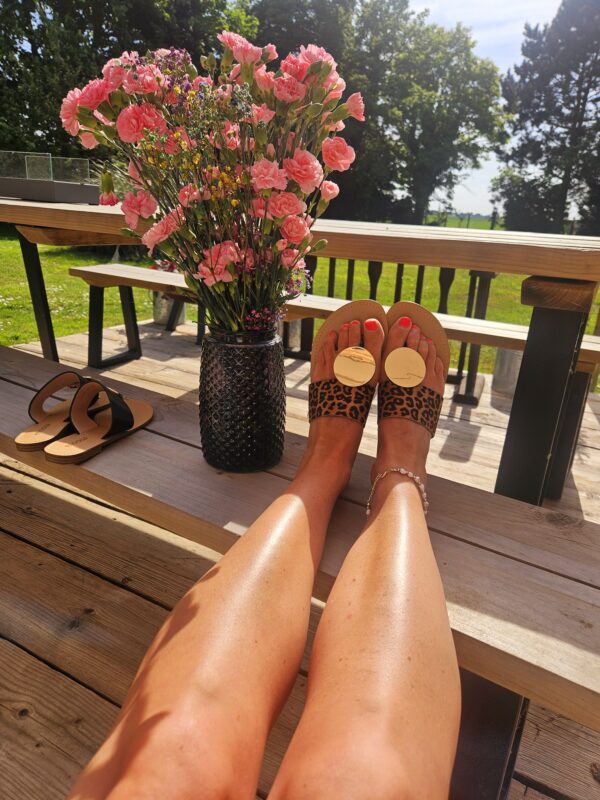 Leopard sandal