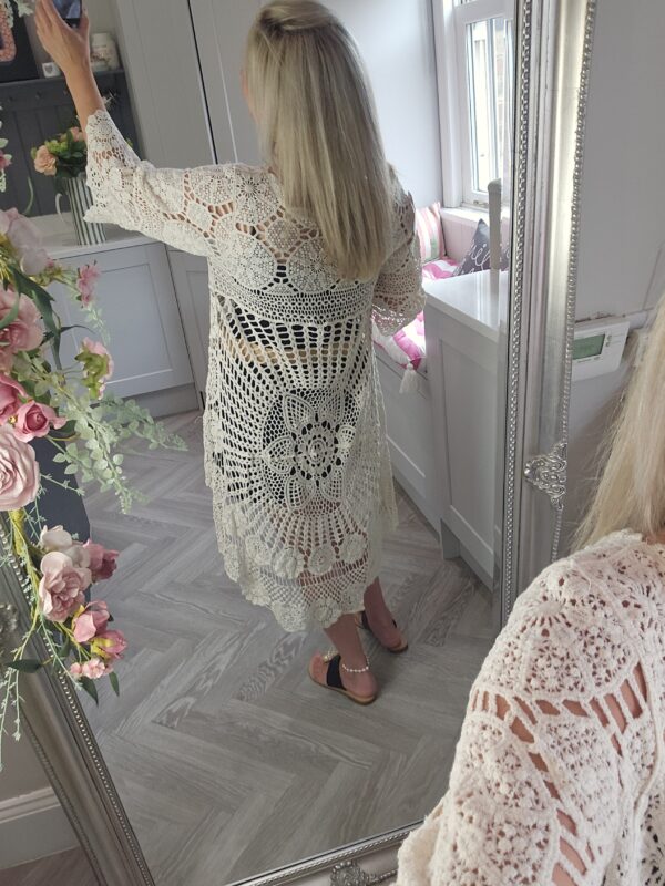 Ecru lace coverup