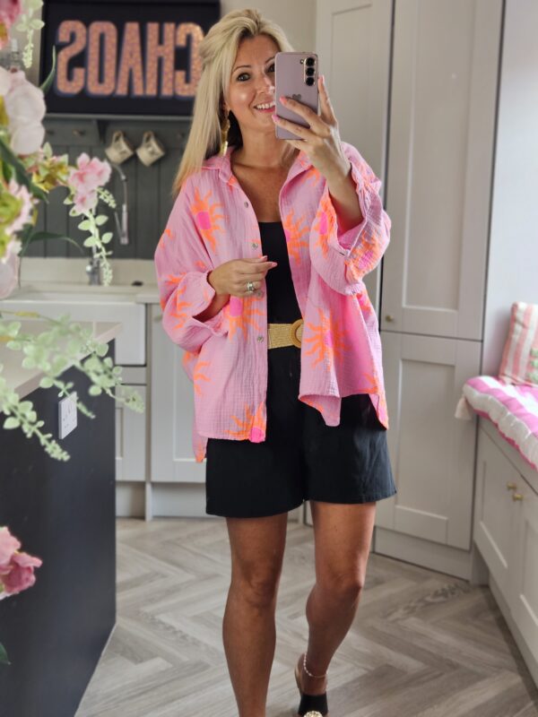 Sun shirt pink and orange