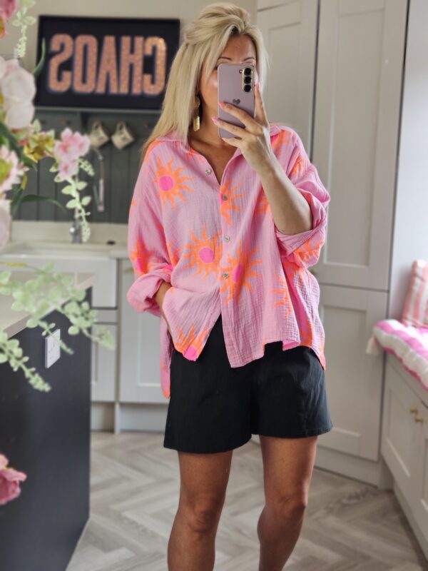 Sun shirt pink and orange