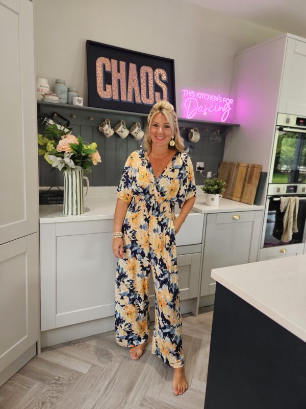 Mabe jumpsuit Navy and yellow