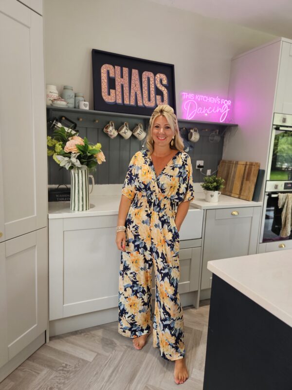 Mabe jumpsuit Navy and yellow