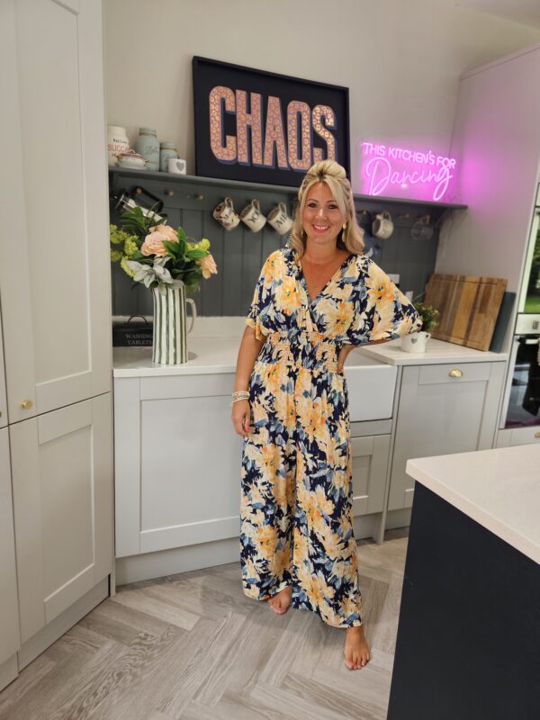 Mabe jumpsuit Navy and yellow