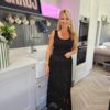 Black lace skirt