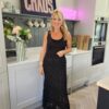 Black lace skirt