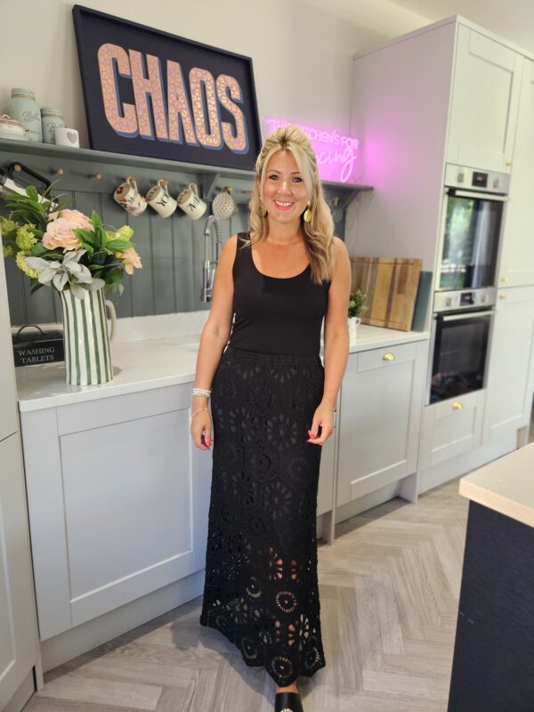 Black lace skirt