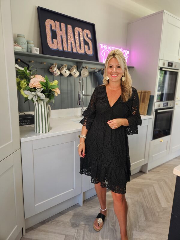 Black lace dress