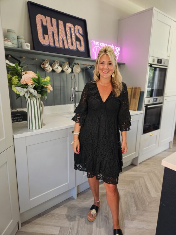 Black lace dress