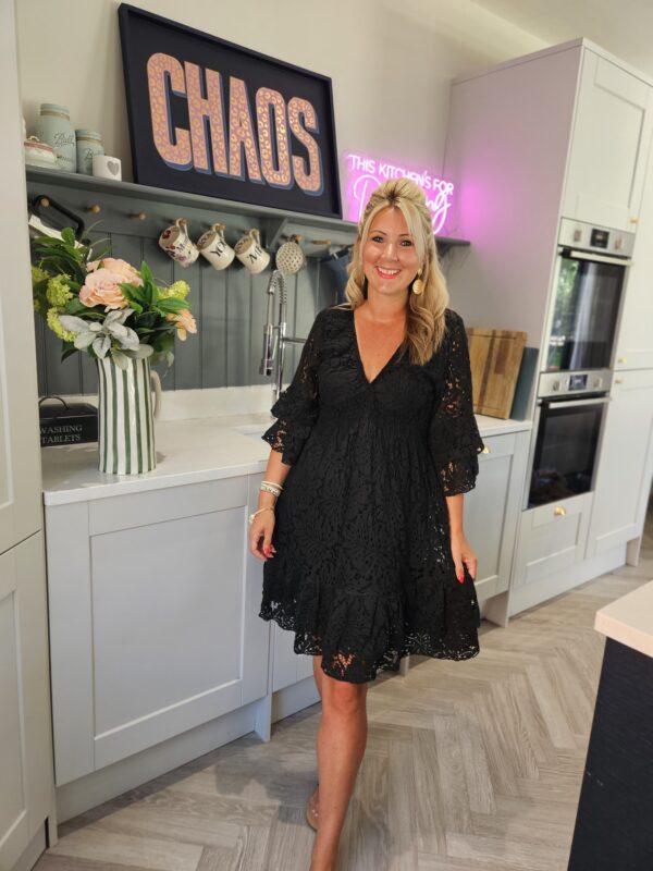 Black lace dress