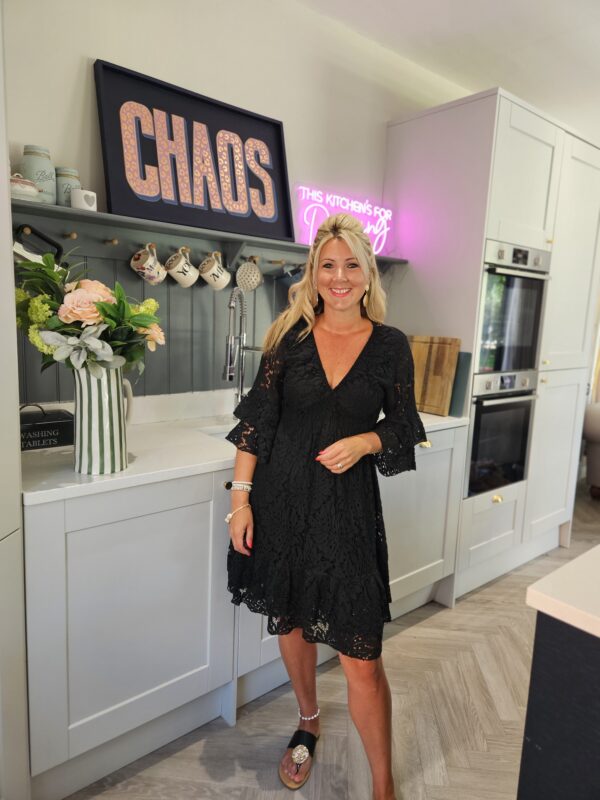 Black lace dress