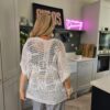 Crochet white cardigan