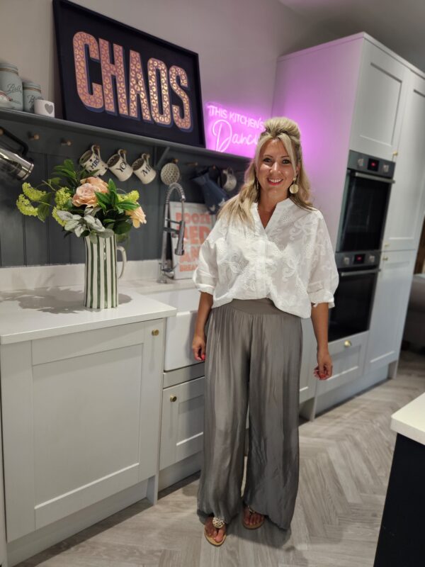 white embroidery top