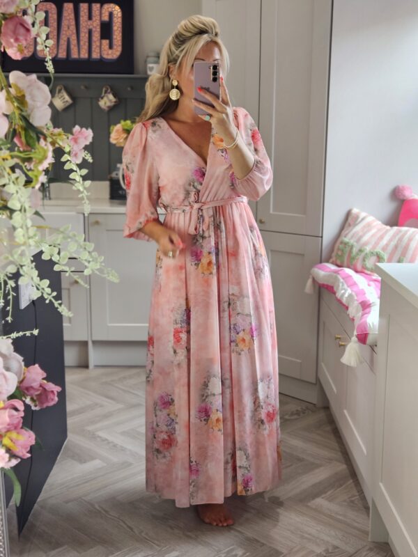 Fleur maxi dress pink