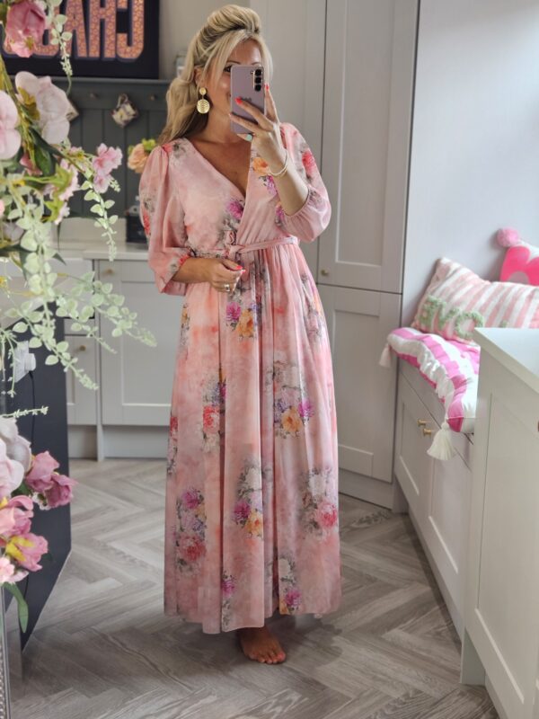 Fleur maxi dress pink