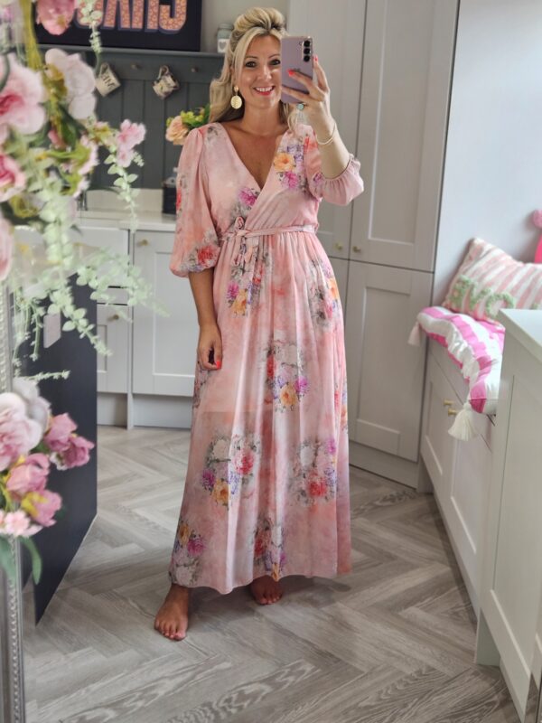 Fleur maxi dress pink