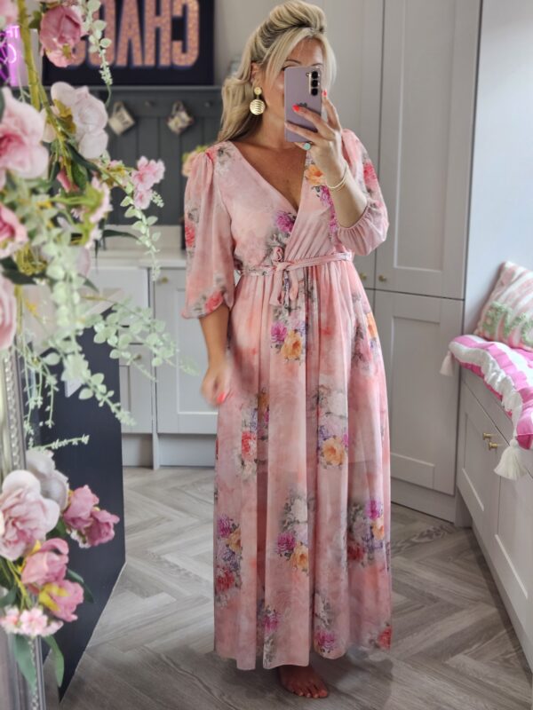 Fleur maxi dress pink