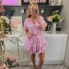 Neon leopard playsuit purple