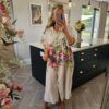 Ellie floral dress ecru