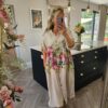 Ellie floral dress ecru