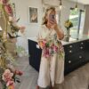 Ellie floral dress ecru