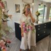 Ellie floral dress ecru