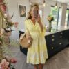 Yellow lace dress