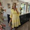 Yellow lace dress