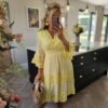 Yellow lace dress