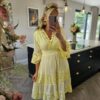 Yellow lace dress