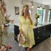 Yellow lace dress