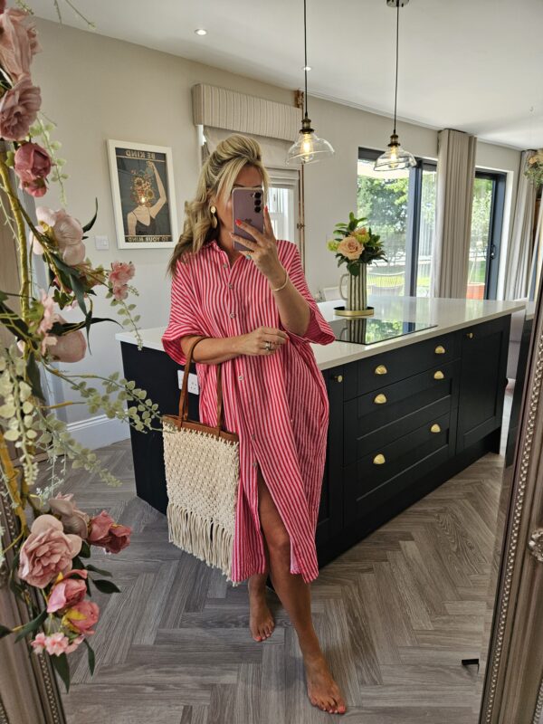 Stripe shirt dress