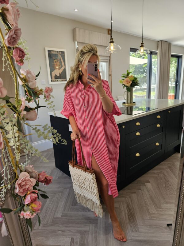 Stripe shirt dress