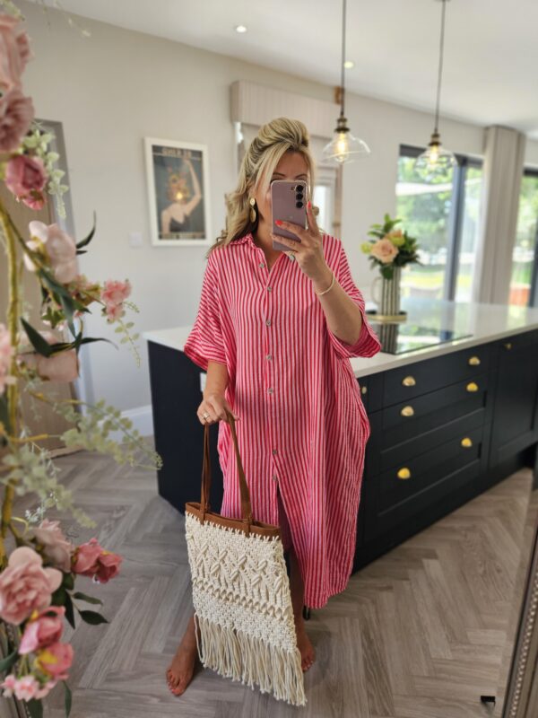 Stripe shirt dress