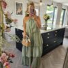 Oasis dress sage green
