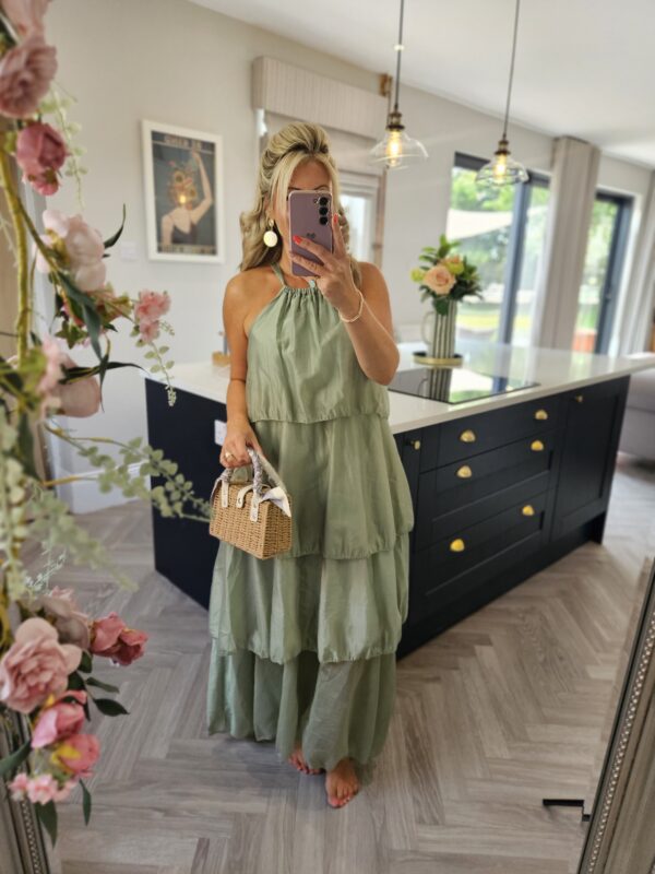 Oasis dress sage green