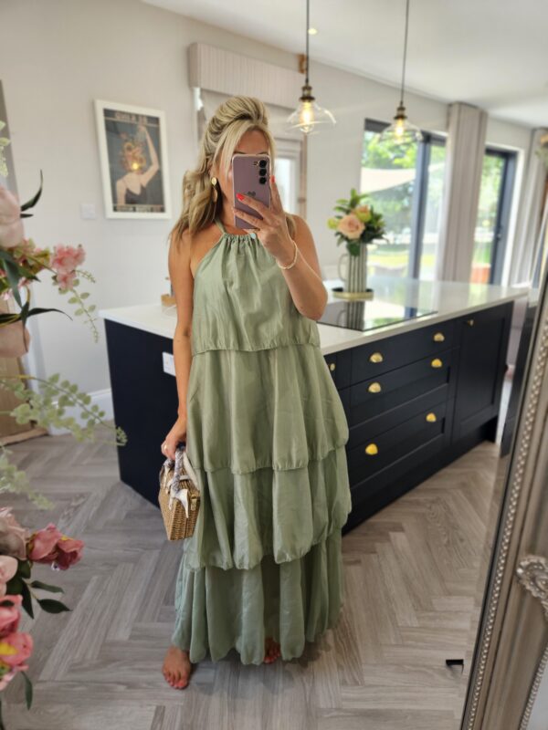 Oasis dress sage green