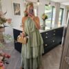 Oasis dress sage green