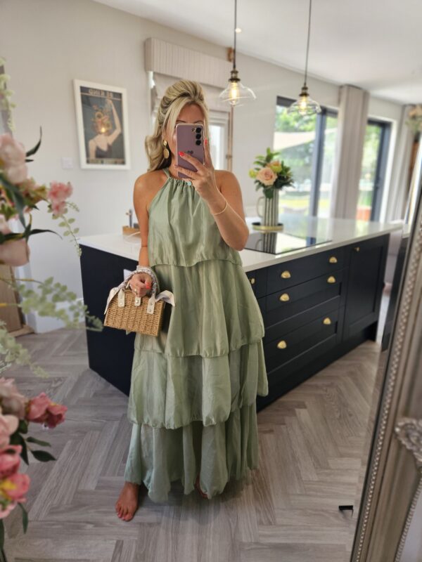 Oasis dress sage green