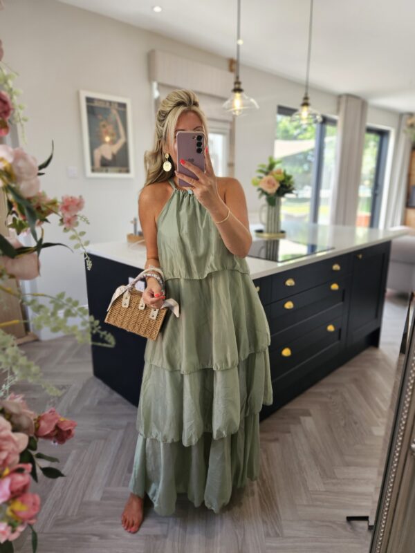 Oasis dress sage green