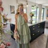 Oasis dress sage green